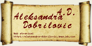 Aleksandra Dobrilović vizit kartica